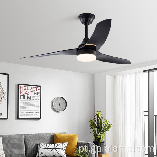 Ventilador de teto silencioso com pouca energia com luz